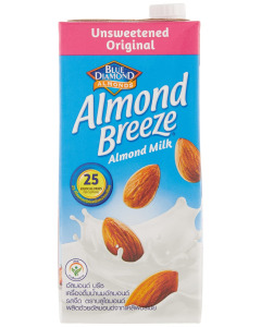 Blue Diamond Unsweetened Original Almond Breeze Almond Milk 180ml-Carton