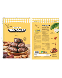 Chocodate Rich Milk Chocolate Date With Whole Almond 250g-Carton