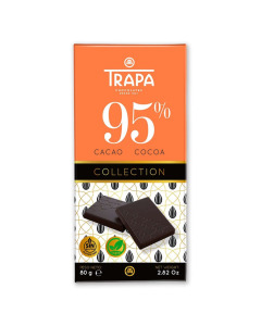 Trapa 95 Percent Dark Chocolate Collection 75g-Carton