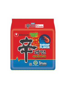 NongShim Shin Ramyun 5's - Shrimp - Carton