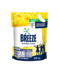 Breeze Liquid Detergent Refill, Goodbye Musty - Carton