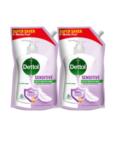 DETTOL SENSITIVE LIQUID HAND WASH REFILL POUCH TWIN PACK - Carton