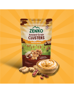 Zenko Ancient Grain Clusters Peanut Butter 12G-Carton