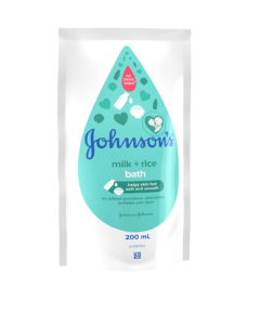 EXPORT JOHNSONS BABY BATH MILK + RICE REFILL - Export only- 200ML X 24 - Carton