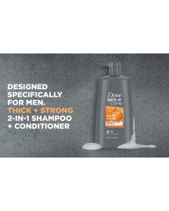 EXPORT DOVE SHAMPOO THICK & STRONG 2IN1 - 340ML X 18 - Carton
