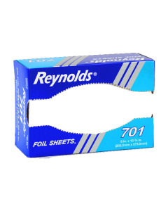 Reynolds Plain Aluminium Foil Sheets 8" x10.75" (203.2mm x273mm) - Carton