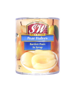 S&W Large Bartlett Pears Halves - Case