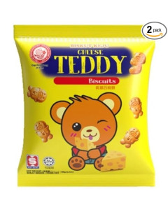 HUP SENG CHEESE TEDDY BISCUITS PKT 90G X 24-Carton