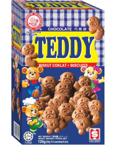 HS CHOCOLATE TEDDY BISCUITS PKT 120G X 12-Carton