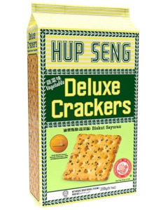 HUP SENG DELUXE VEGETABLE CRACKER PKT 258G X 12-Carton