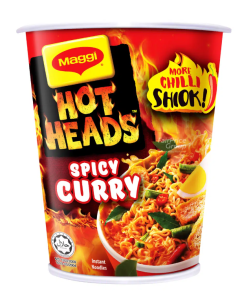 MAGGI Hot Heads Bowl Noodles Cup Curry - Case
