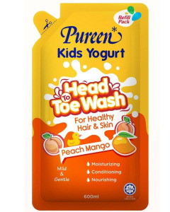 Pureen Kids Yog. HTTW Refill Pack (Mango Peach) 600ml-Carton