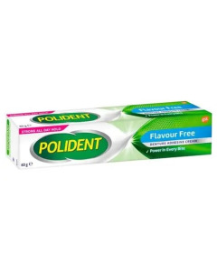 POLIDENT DENTURE ADHESIVE CREAM FLAVOUR FREE (60G) - Carton