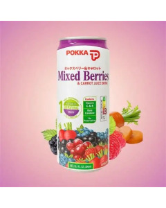 POKKA MIXED BERRIES & CARROT JUICE (SLEEK CAN 300ML X 24)- Carton