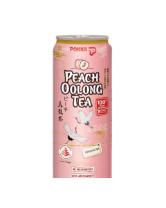POKKA PEACH OOLONG TEA (SLEEK CAN 300ML X 24 )  - Carton