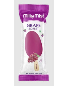 Milky Mist Ice Cream Bar Grape Sorbet 30x50ML-Carton