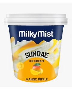Milky Mist Ice Cream Sundae Cup Strawberry Ripple 12x125ML-Carton