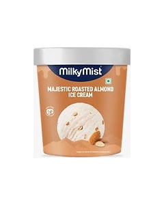 Milky Mist Ice Cream Roasted Almond Round Tub 12x125ML-Carton