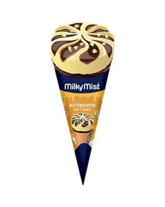 Milky Mist Ice Cream Cone Butter Scotch 20x90ML-Carton