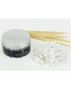 DEGAMI GOLD AND SILVER DECORATION - Edible silver flakes large flakes 300mg
