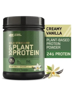 Optimum Nutrition PLANT-BASED PROTEIN Creamy Vanilla 1LB- Carton