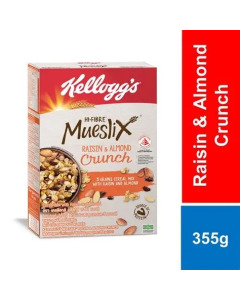 Kelloggs Raisin & Almond Mueslix Cereal - Carton (Buy 12 Cartons, Get 1 Carton Free)