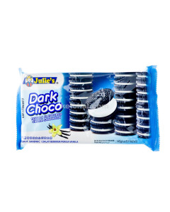 Julie's Dark Choc Vanilla Sandwich 145g - Case