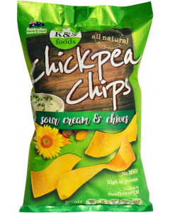 K&S Chickpea Chips Sour Cream & Chives - Case