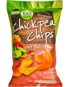 K&S Chickpea Chips Sweet Chilli & Lime - Case