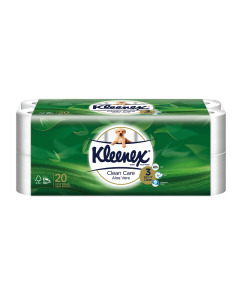 Kleenex 3-Ply Ultra Soft Aloe Vera Toilet Rolls 20 x 190's - Carton