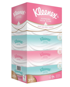 Kleenex 3Ply Silky Facial Tissue - Carton
