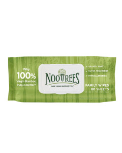 NooTrees Bamboo Hand Face Family Wet Wipes 80s - Carton