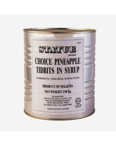 Statue Pineapple Tidbits Pizza cut - Case