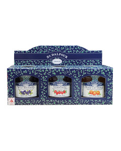 St. Dalfour Four Fruits Spread Minis Multipack - Carton (strawberry, peach, blackcurrant)