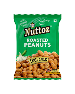 Nuttoz Roasted Peanuts - Chili Garlic - Carton