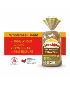 Sunshine100% Whole Grains Ultra Fine Wholemeal Bread (Jumbo) - Carton