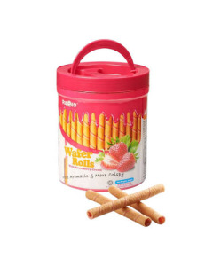 POPOLO STRAWBERRY WAFER ROLL 400G X 12-Carton