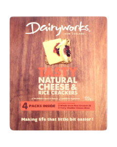 Dairyworks Tasty Natural Cheese & Rice Crackers Carton