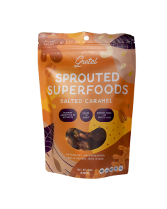 With Love, Gretel Sprouted Superfoods Salted Caramel 150g - Carton