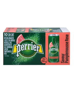 PERRIER SPARKLING MINERAL WATER PINK GRAPEFRUIT CAN - Case