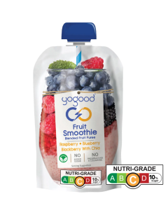 Yogood Go Fruit Smoothie Raspberry Blueberry Blackberry with Chia - Carton (Free 1 Carton for every 10 cartons ordered)