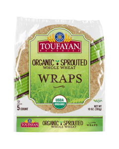 Toufayan Bakery Organic Sprouted Whole Wheat Wraps, 5ct - Carton