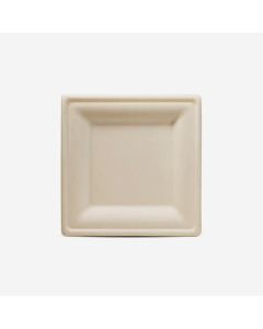 Bagasse 6" Square Plate - Case