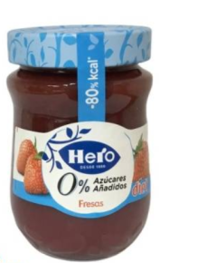 Hero Strawberry 0% Jam - Carton