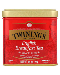 TWININGS ENGLISH BREAKFAST HARMONY 100G TIN 6 X 100G-Carton