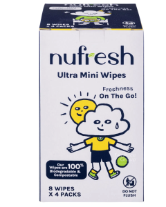 Nufresh Ultra Mini 8Sx4 Sanitizing Wipes - Carton