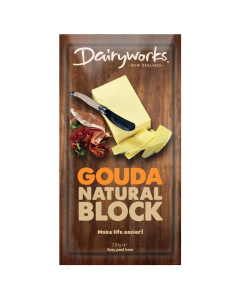 Dairyworks Gouda Natural Block Cheese - Carton