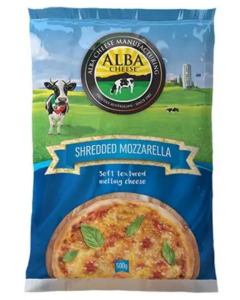 Alba Cheese Mozzarella Shredded - Carton