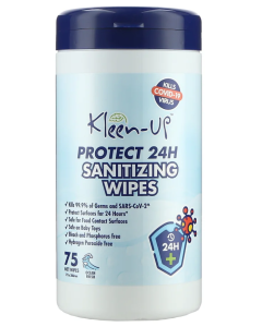 Kleen-Up Protect 24H Sanitizing Wipes 75s - Carton