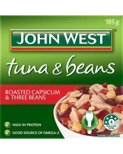 John West Tuna & Beans Caps & Three Beans- Carton